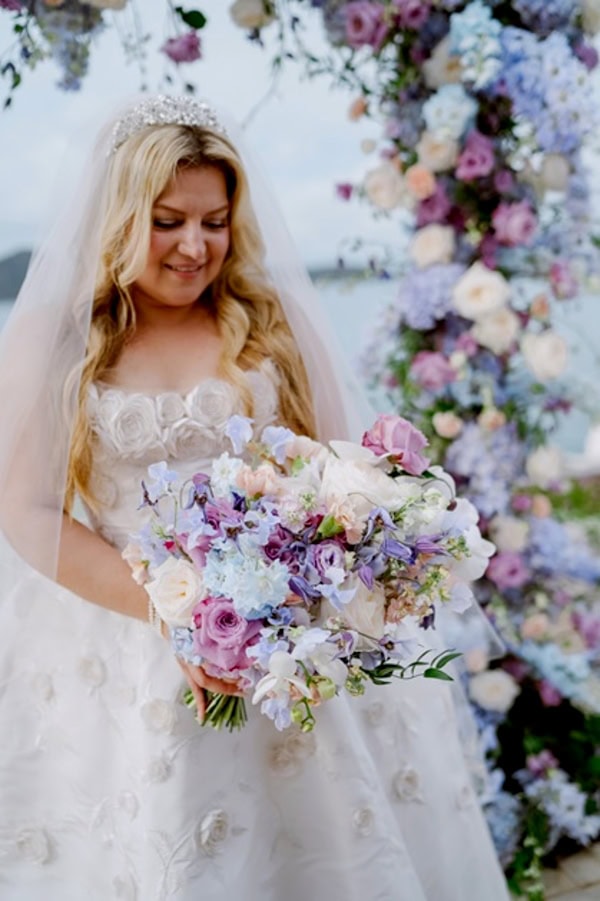 Dreamy Destination Wedding Elounda Lilac Pink Tones
