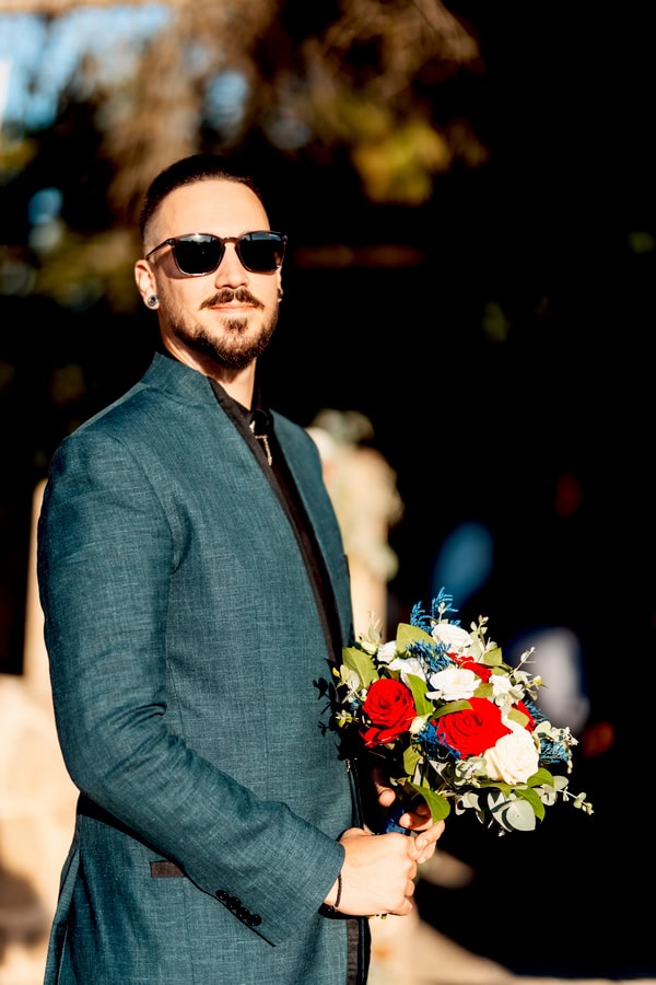 Romantic Wedding Pallini Red White Colors