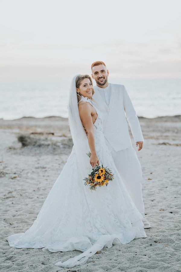 Rustic Autumn Wedding Lefkada Sunflowers