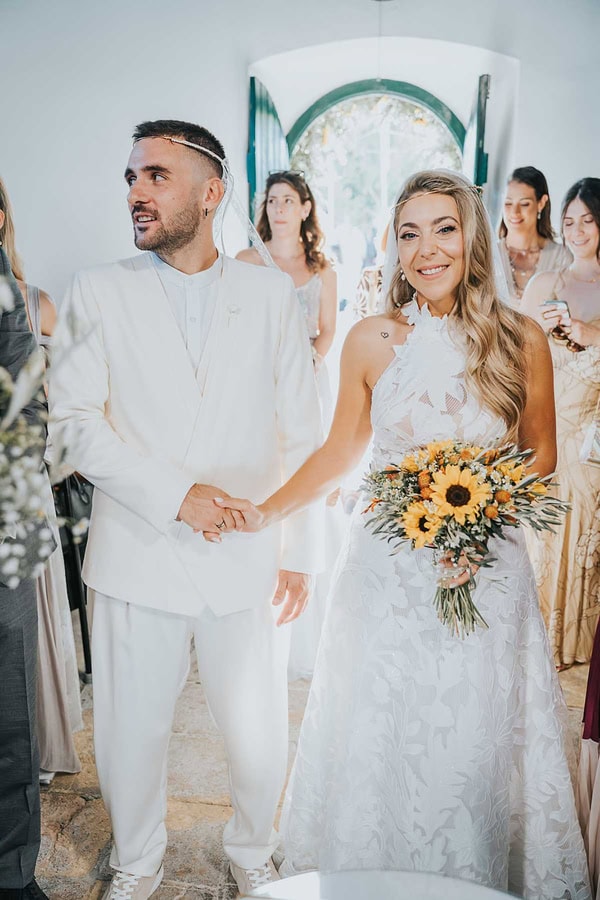Rustic Autumn Wedding Lefkada Sunflowers
