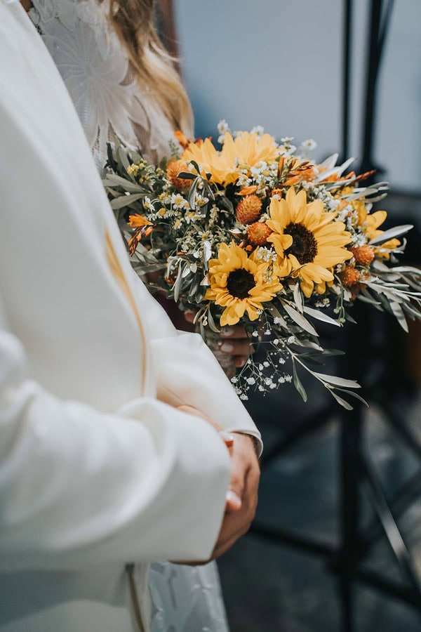 Rustic Autumn Wedding Lefkada Sunflowers