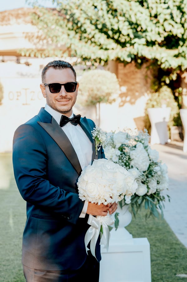 Special Elegant Wedding Ktima Orizontes All White Florals
