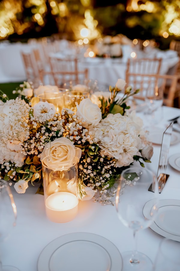 Special Elegant Wedding Ktima Orizontes All White Florals