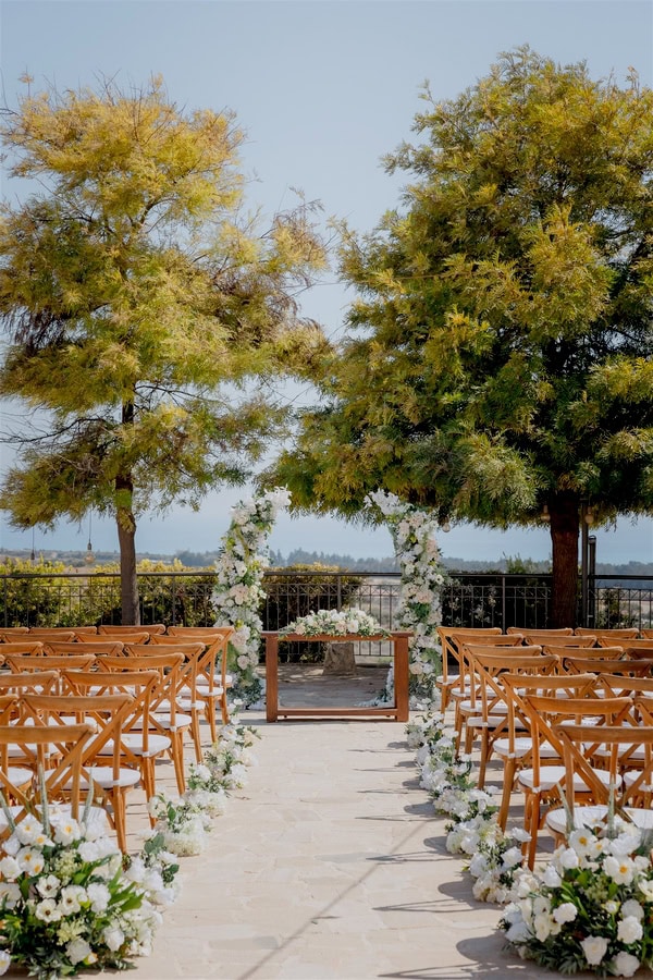 White Floral Summer Wedding Liopetro Wedding Venue