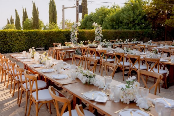 White Floral Summer Wedding Liopetro Wedding Venue
