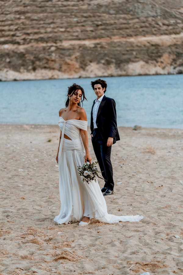 Greek Island Wedding With Lemons And Olive Leaves