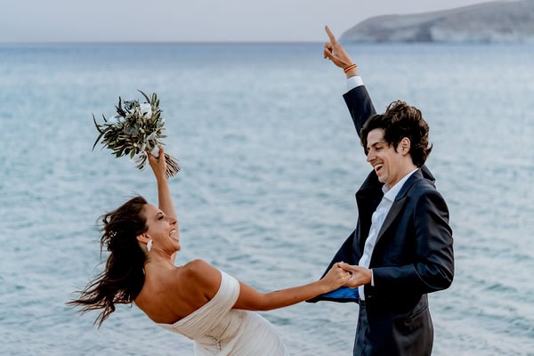 Greek Island Wedding With Lemons And Olive Leaves