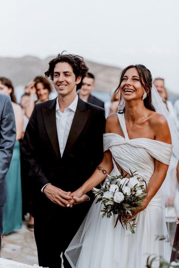 Greek Island Wedding With Lemons And Olive Leaves