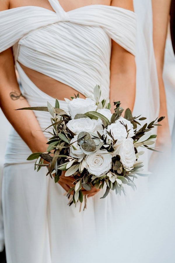 Greek Island Wedding With Lemons And Olive Leaves
