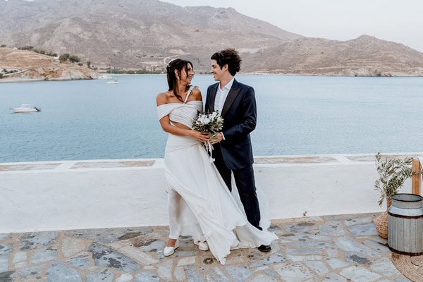 Greek Island Wedding With Lemons And Olive Leaves