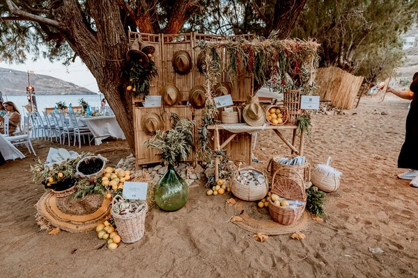 Greek Island Wedding With Lemons And Olive Leaves