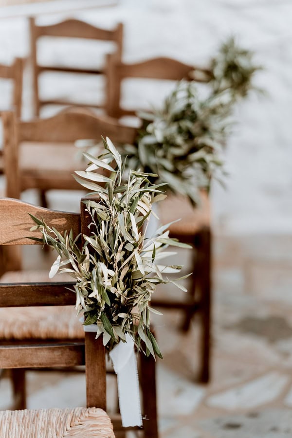 Greek Island Wedding With Lemons And Olive Leaves