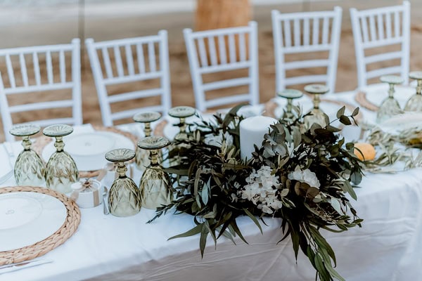 Greek Island Wedding With Lemons And Olive Leaves