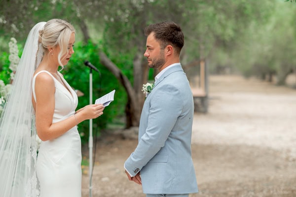 Intimate Olive Grove Wedding Crete Floral Details