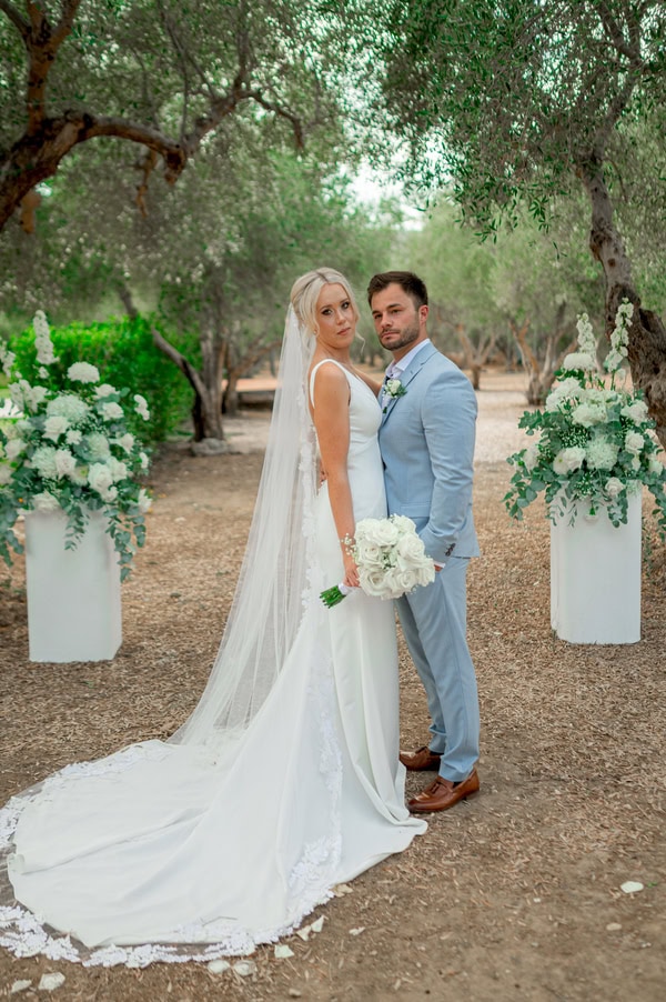 Intimate Olive Grove Wedding Crete Floral Details