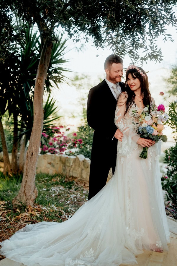 Romantic Garden Wedding Cyprus Pastel Florals