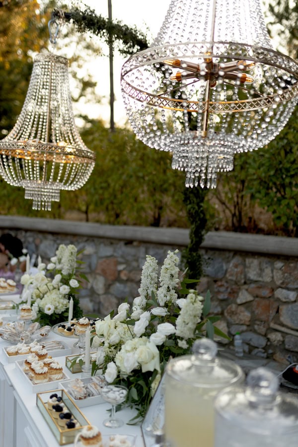 Romantic Wedding White Floral Arrangements