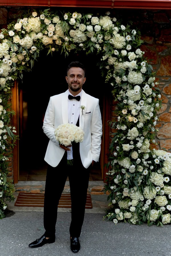 Romantic Wedding White Floral Arrangements