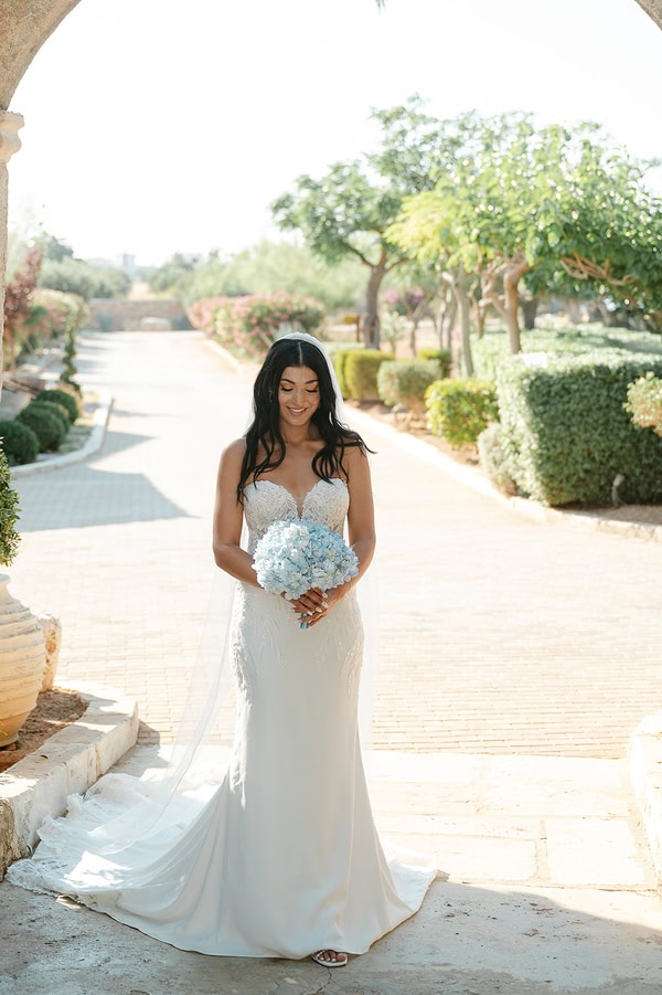 Romantic White Blue Wedding Pyrgos Melissourgou