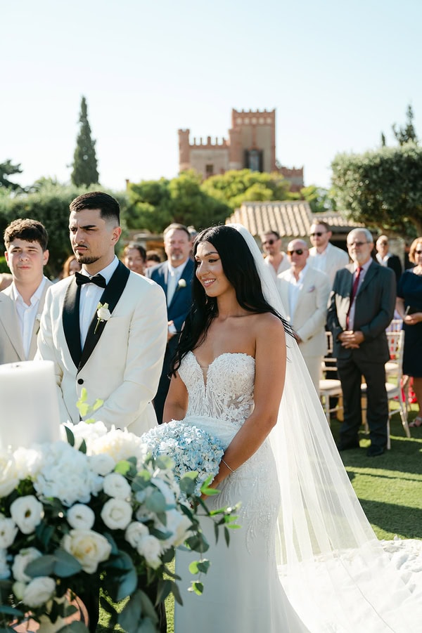 Romantic White Blue Wedding Pyrgos Melissourgou