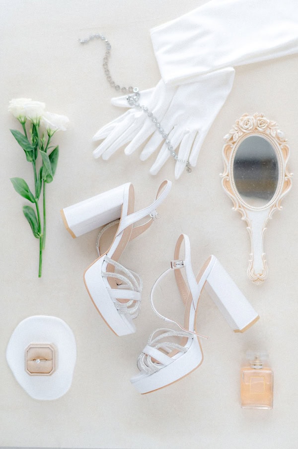 Spring Wedding With White And Blue Floral Decor In Agrinio