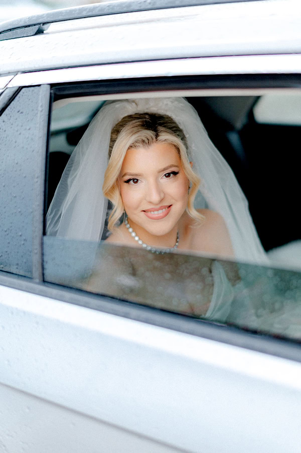 Spring Wedding With White And Blue Floral Decor In Agrinio