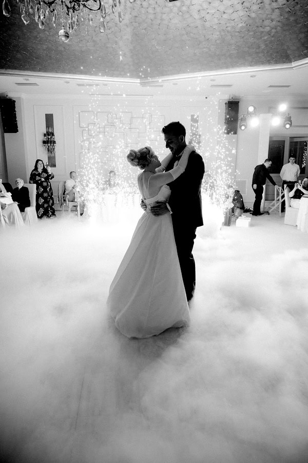 Spring Wedding With White And Blue Floral Decor In Agrinio