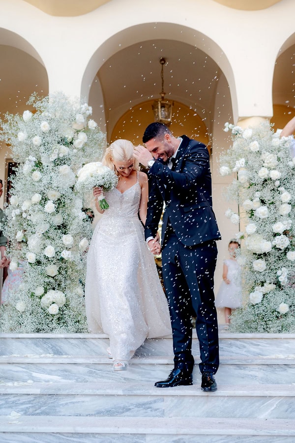 White Floral Chic Summer Wedding Agrinio