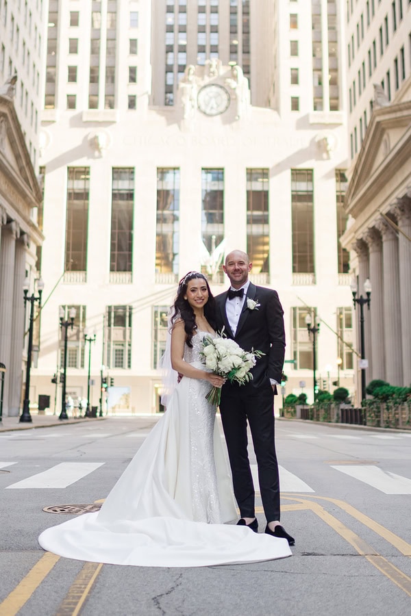 White Flowers And Romantic Chicago Wedding
