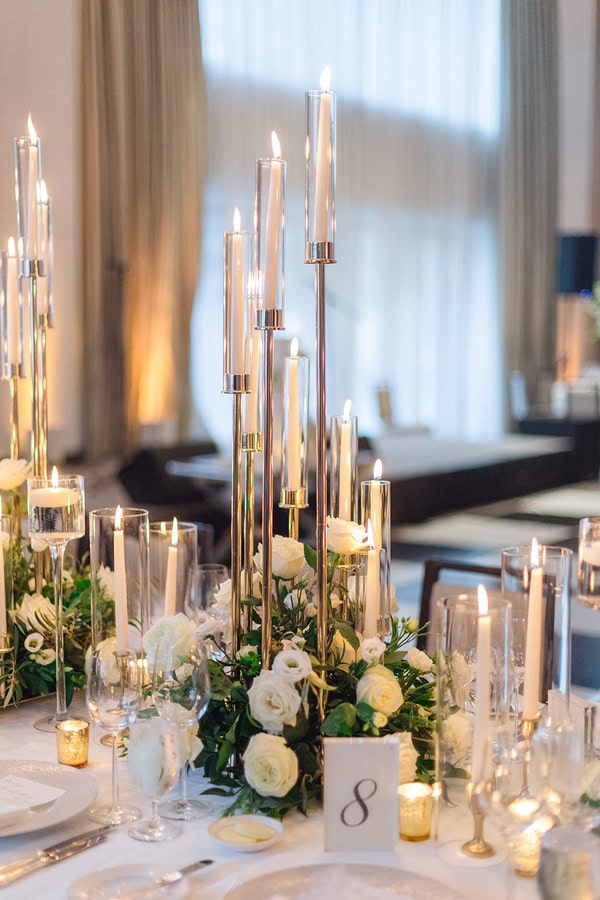 White Flowers And Romantic Chicago Wedding