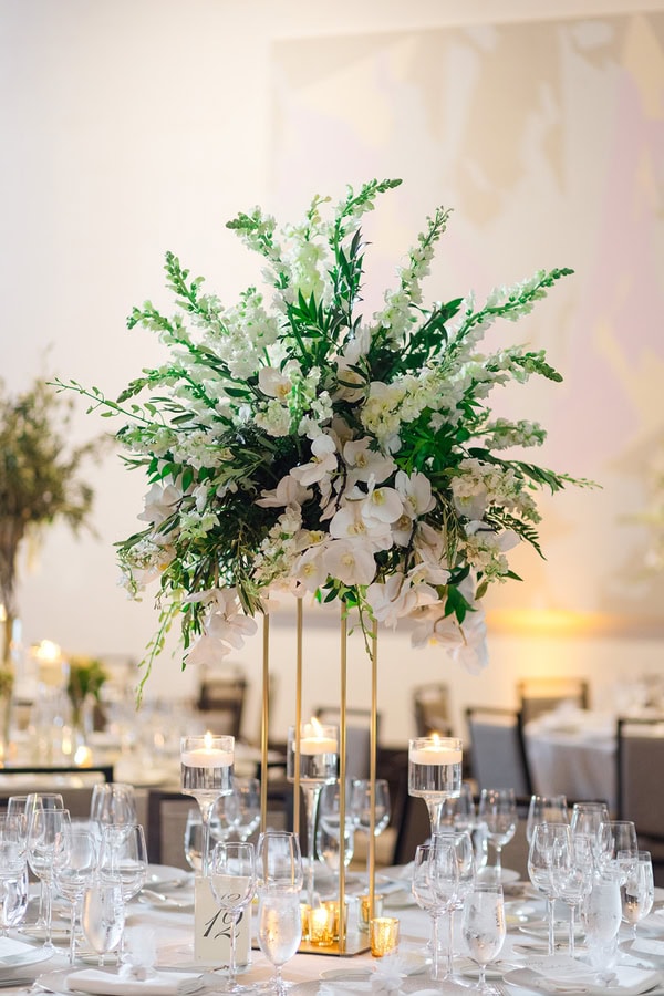 White Flowers And Romantic Chicago Wedding