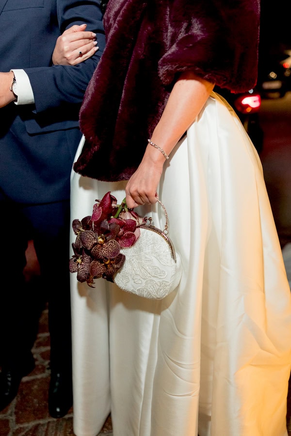 Winter Wedding In Burgundy Tones