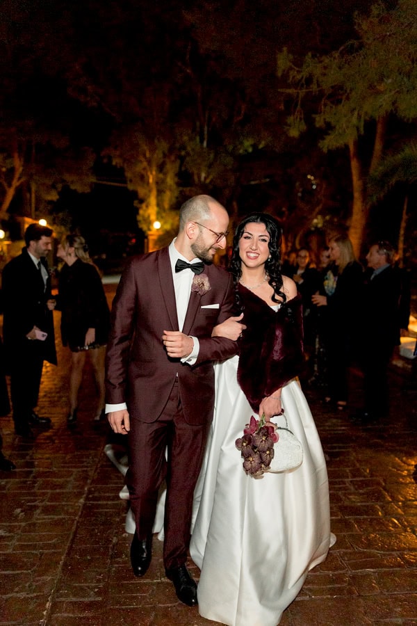 Winter Wedding In Burgundy Tones