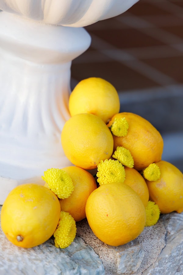 Autumn Wedding Kalamata Yellow Flowers Rustic Details