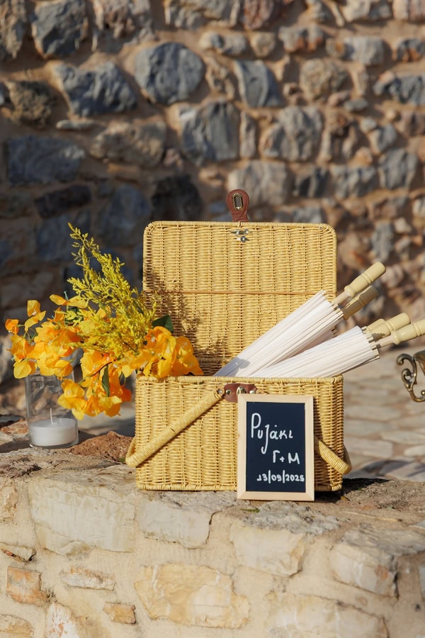 Autumn Wedding Kalamata Yellow Flowers Rustic Details