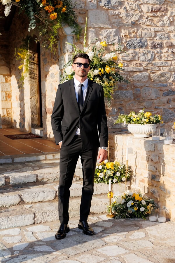 Autumn Wedding Kalamata Yellow Flowers Rustic Details
