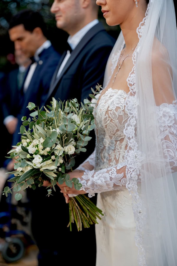Beautiful Wedding In White And Green Tones
