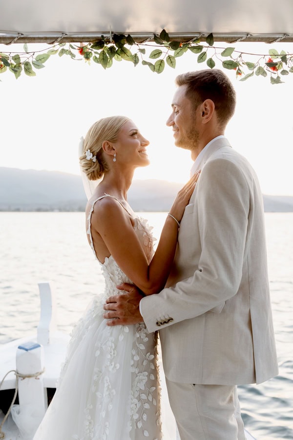 Chic Summer Wedding In Mytilene With All White Decoration