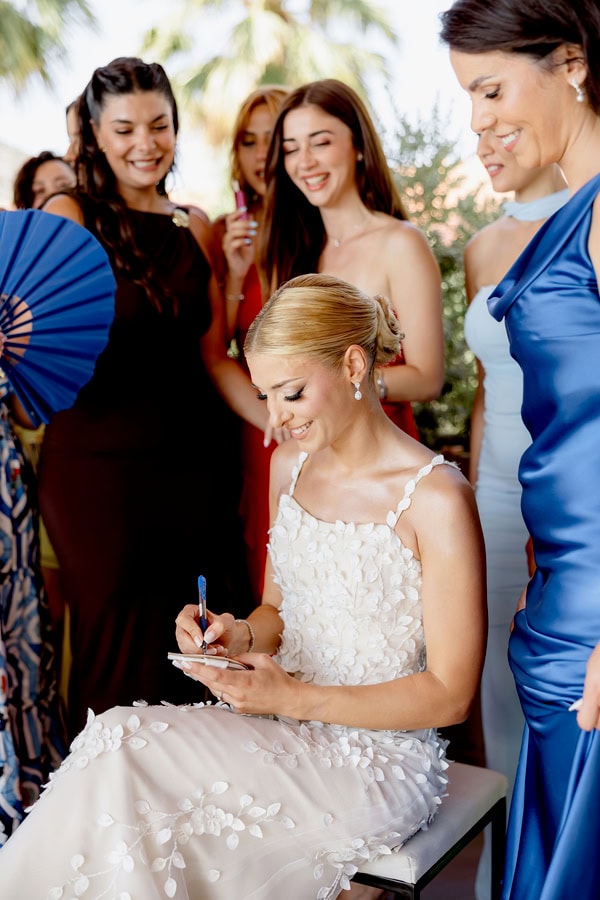 Chic Summer Wedding In Mytilene With All White Decoration