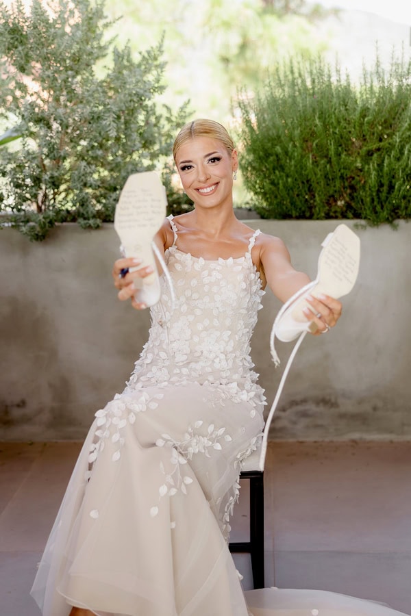 Chic Summer Wedding In Mytilene With All White Decoration