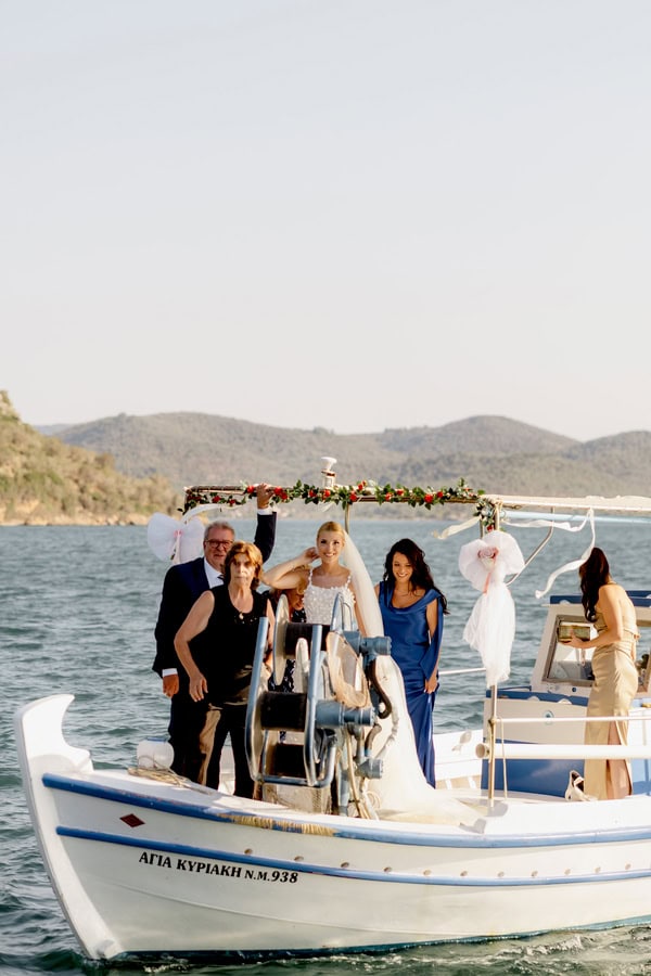 Chic Summer Wedding In Mytilene With All White Decoration