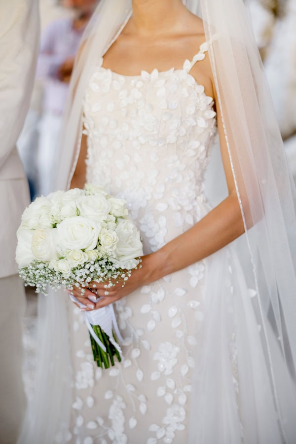 Chic Summer Wedding In Mytilene With All White Decoration