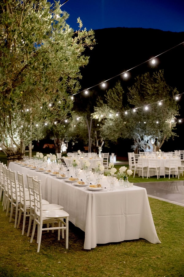 Chic Summer Wedding In Mytilene With All White Decoration