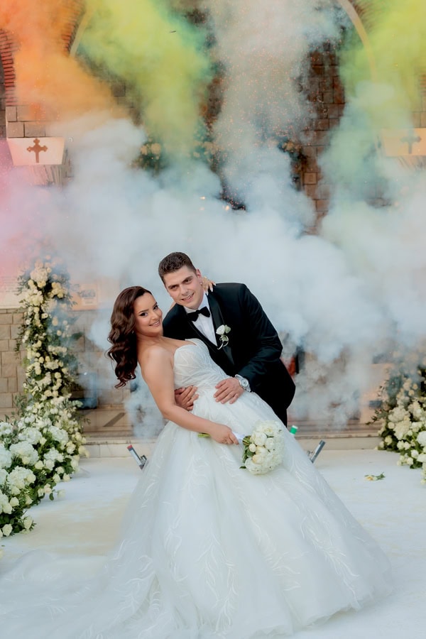 Chic Summer Wedding Sparti All White Floral Designs