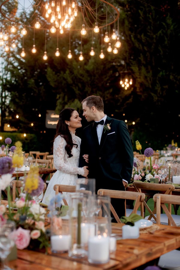 Colorful Wedding With Pastel Floral Arrangements
