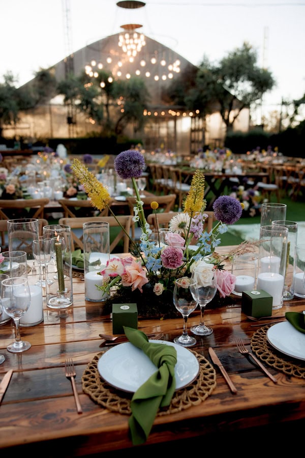 Colorful Wedding With Pastel Floral Arrangements