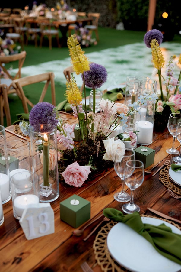 Colorful Wedding With Pastel Floral Arrangements