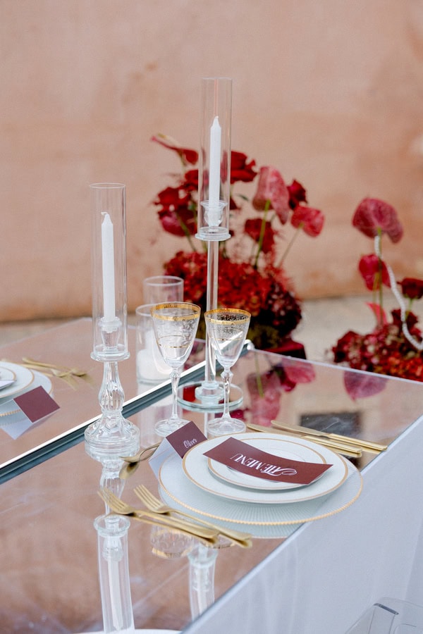 Edgy Modern Styled Shoot Crete Dramatic Red Flowers