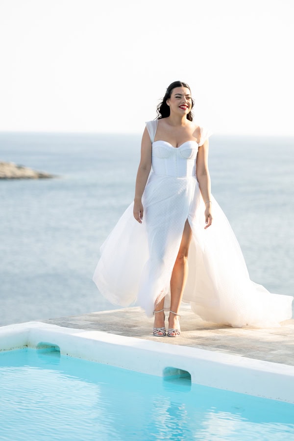 Romantic Wedding Kythnos White Blue Colors