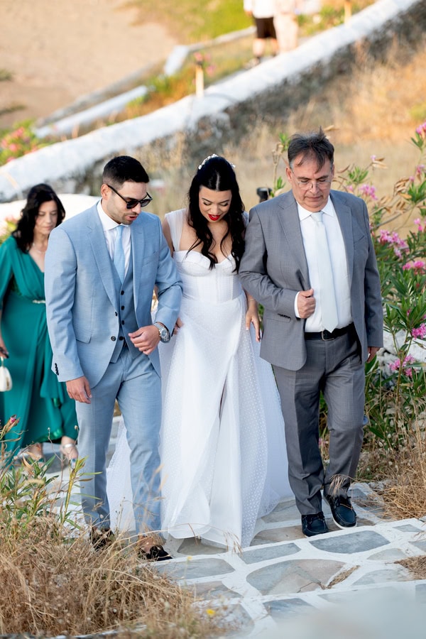 Romantic Wedding Kythnos White Blue Colors